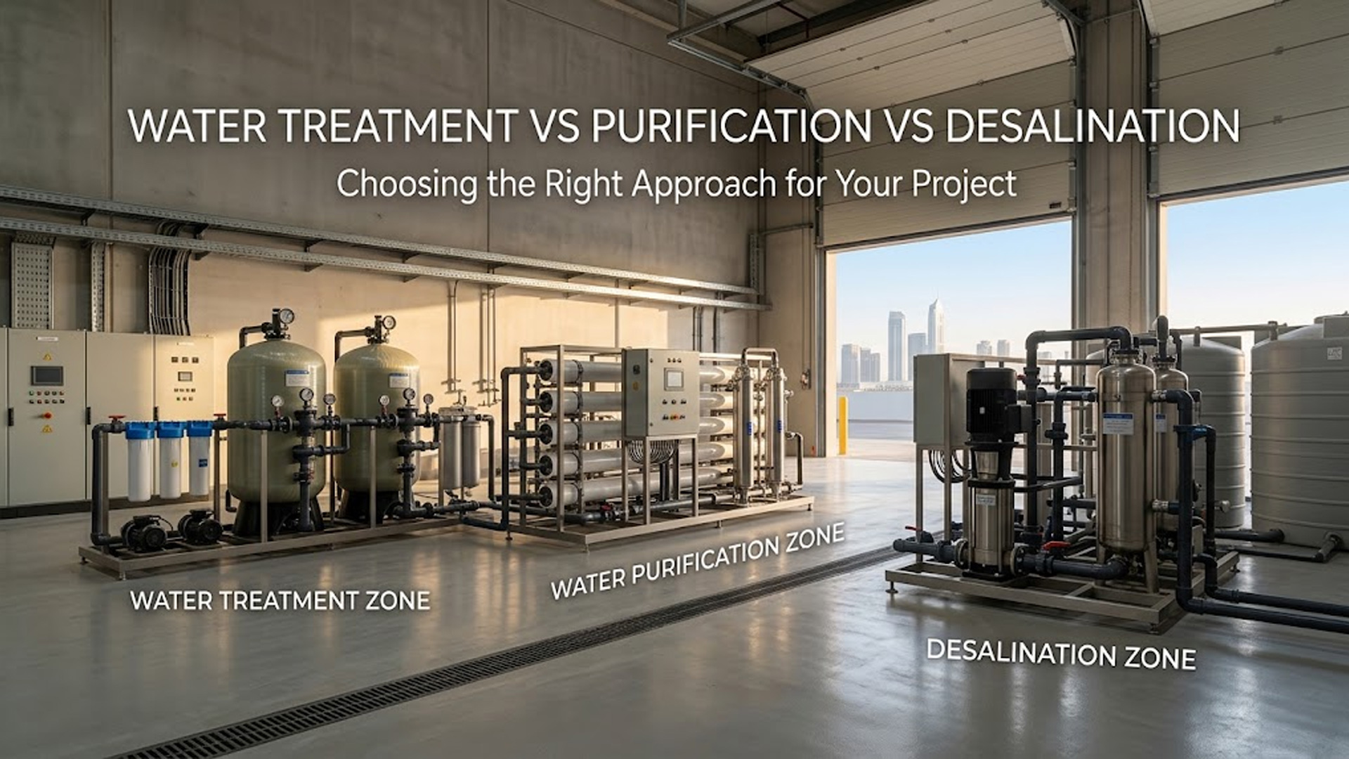 water treatment UAE, water purification, desalination equipment, reverse osmosis UAE, water treatment systems